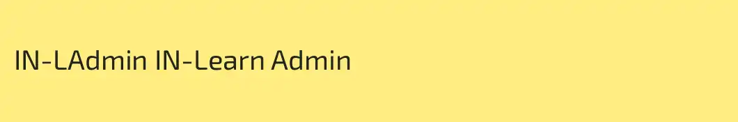IN-LAdmin IN-Learn Admin